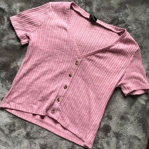 Cute V-neck Crop Top